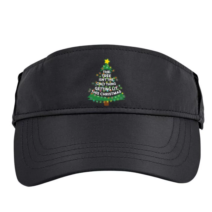 Tree Isn't The Only Thing Getting Lit Ugly Christmas Adult Drive Performance Visor