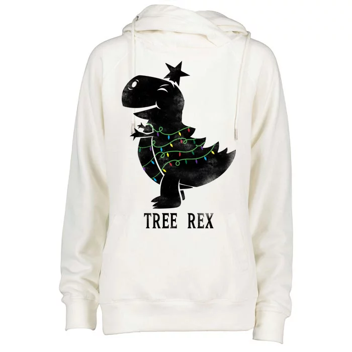 Tree Rex Womens Funnel Neck Pullover Hood