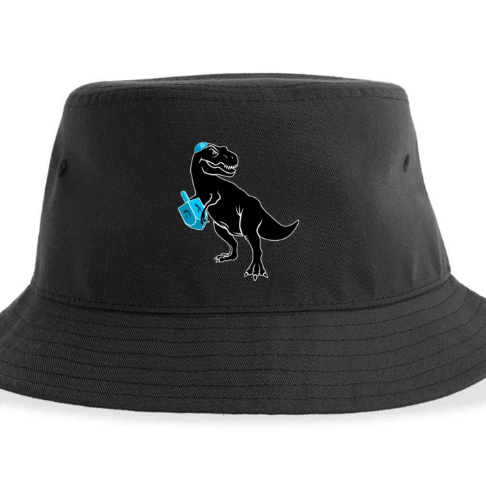 Trex Jewish Dreidel Sustainable Bucket Hat