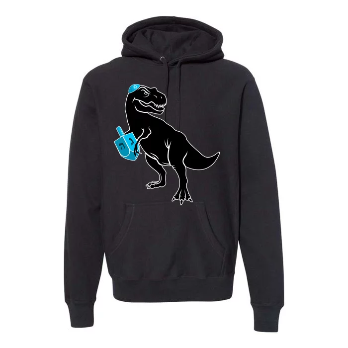 Trex Jewish Dreidel Premium Hoodie