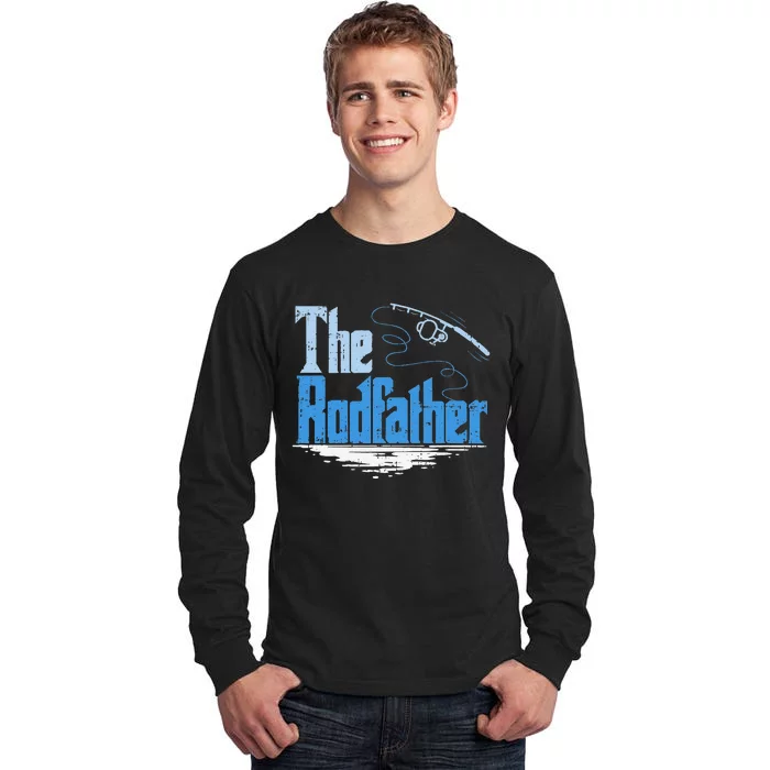 The Rodfather Funny Fishing Parody Tall Long Sleeve T-Shirt