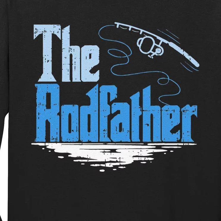 The Rodfather Funny Fishing Parody Tall Long Sleeve T-Shirt