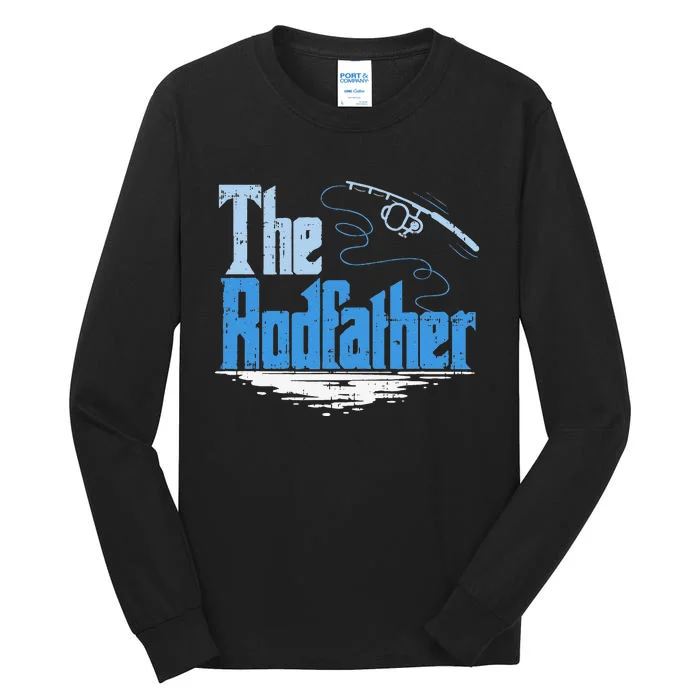 The Rodfather Funny Fishing Parody Tall Long Sleeve T-Shirt