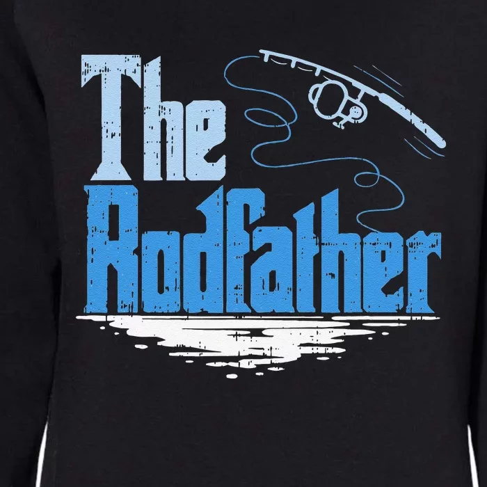 The Rodfather Funny Fishing Parody Womens California Wash Sweatshirt