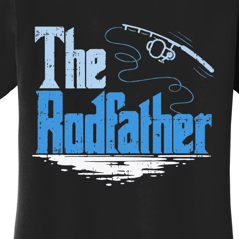 The Rodfather Funny Fishing Parody Women's T-Shirt