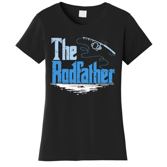 The Rodfather Funny Fishing Parody Women's T-Shirt