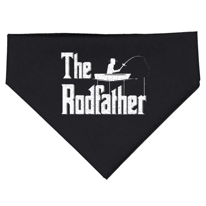 The Rodfather Funny Fishing Dad USA-Made Doggie Bandana