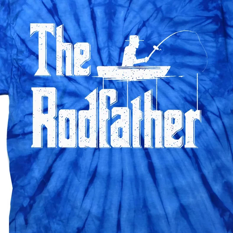 The Rodfather Funny Fishing Dad Tie-Dye T-Shirt