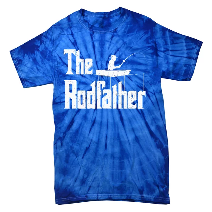 The Rodfather Funny Fishing Dad Tie-Dye T-Shirt