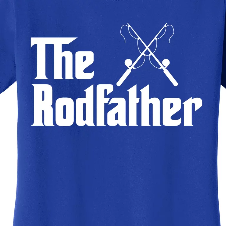 The Rodfather Funny Fishing Fathers Day Gift Dad Grandpa Gift Women's T-Shirt