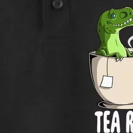 Tea Rex Funny T Rex Dinosaur Joke Pun Tyrannosaurus Dry Zone Grid Performance Polo