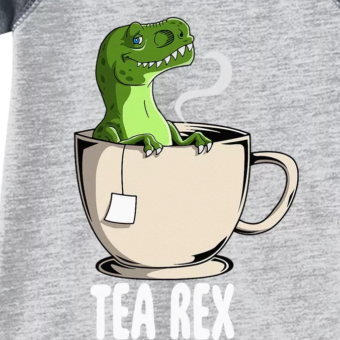 Tea Rex Funny T Rex Dinosaur Joke Pun Tyrannosaurus Infant Baby Jersey Bodysuit