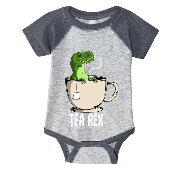 Tea Rex Funny T Rex Dinosaur Joke Pun Tyrannosaurus Infant Baby Jersey Bodysuit