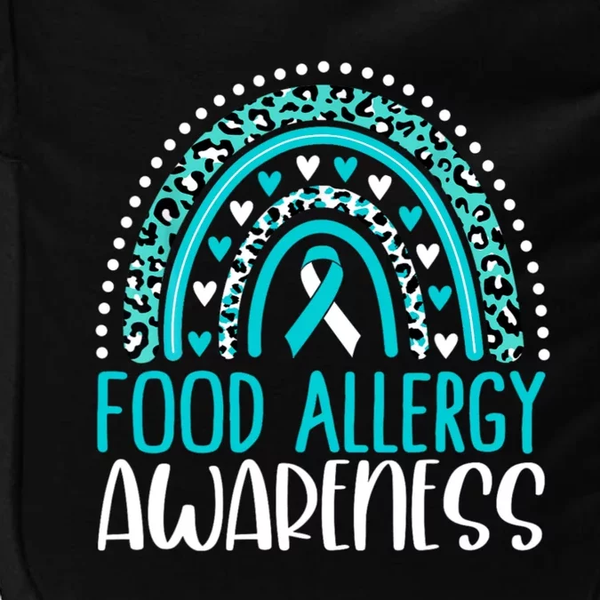 Teal Rainbow Food Allergy Awareness Impact Tech Backpack