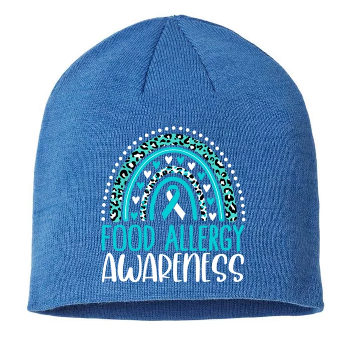 Teal Rainbow Food Allergy Awareness 8 1/2in Sustainable Knit Beanie