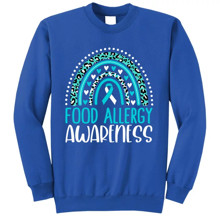 Teal Rainbow Food Allergy Awareness Tall Sweatshirt