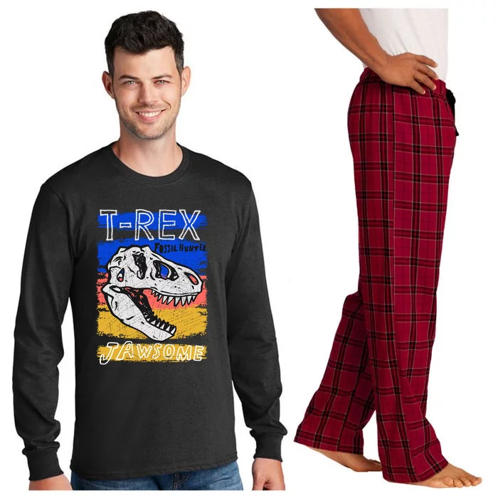 T Rex Fossil Hunter Jawsome Long Sleeve Pajama Set