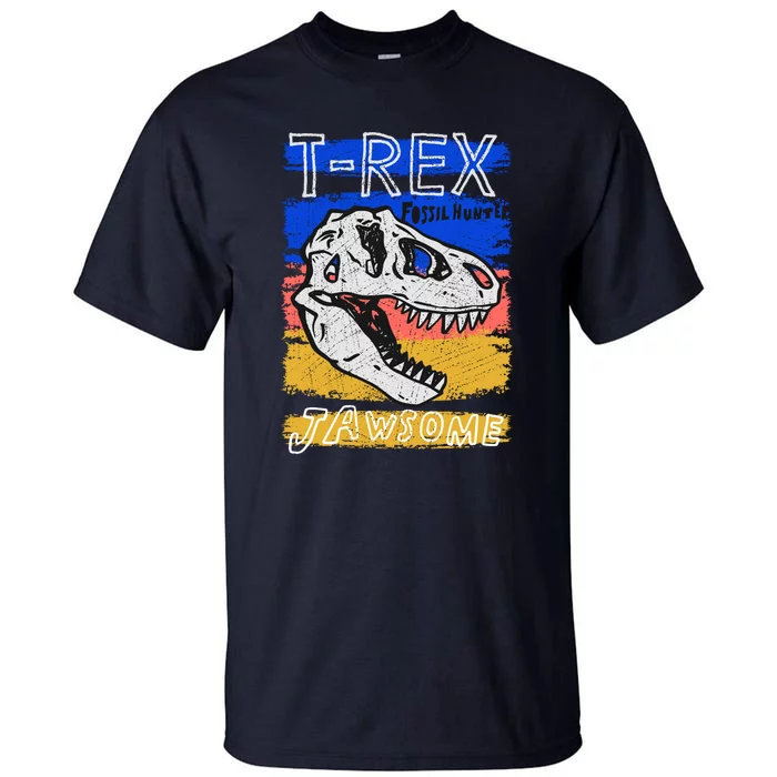 T Rex Fossil Hunter Jawsome Tall T-Shirt