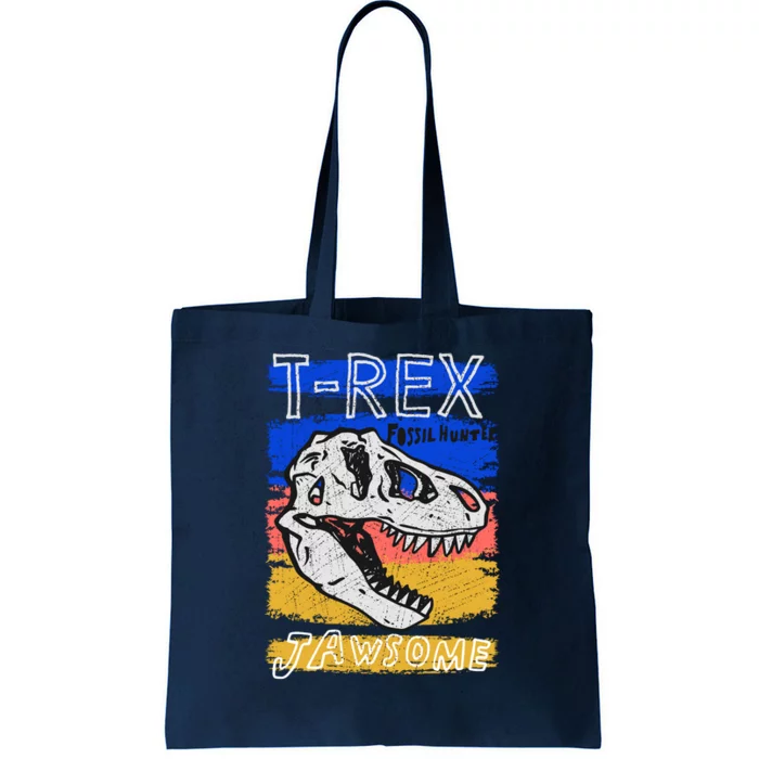 T Rex Fossil Hunter Jawsome Tote Bag