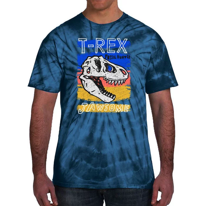 T Rex Fossil Hunter Jawsome Tie-Dye T-Shirt