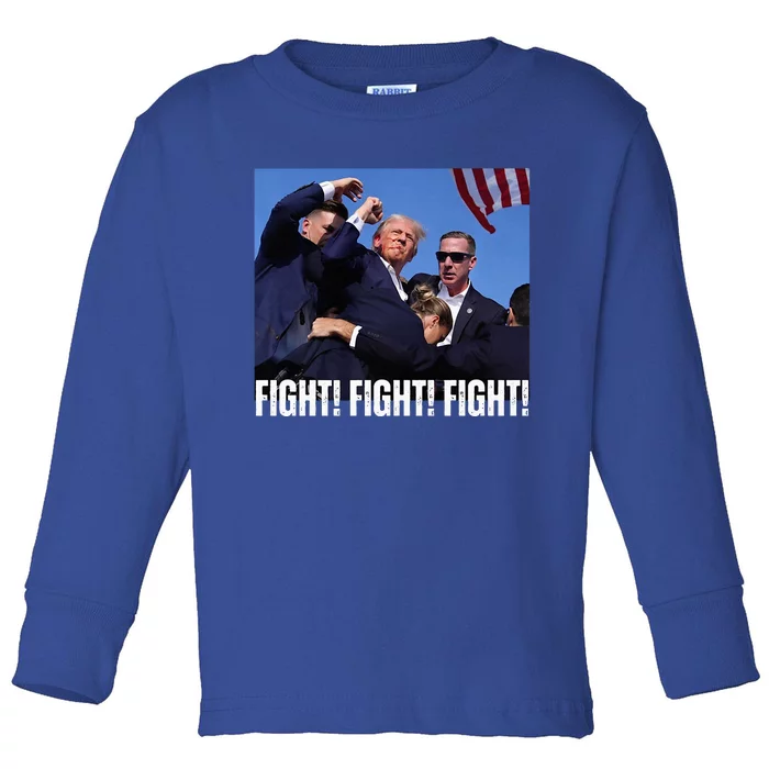 Trump Rally Fight Trump Rally Fight! Fight! Fight! Premium Toddler Long Sleeve Shirt