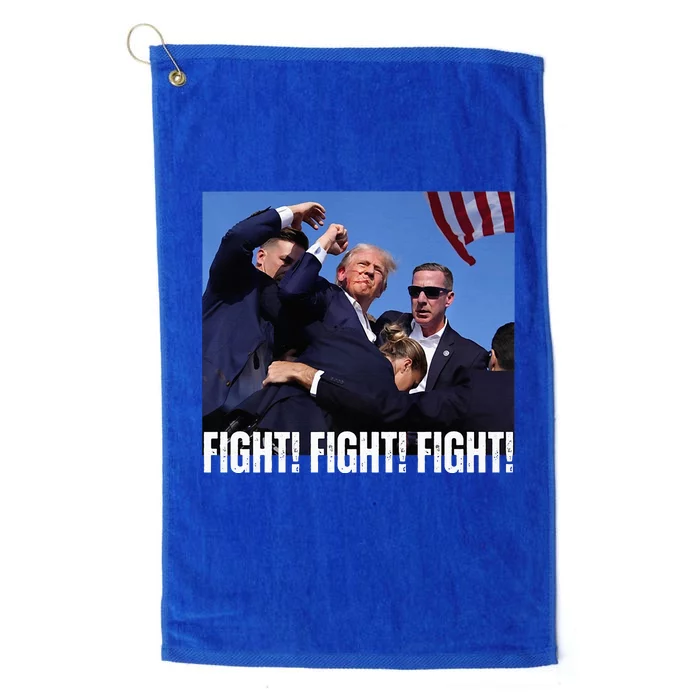 Trump Rally Fight Trump Rally Fight! Fight! Fight! Premium Platinum Collection Golf Towel