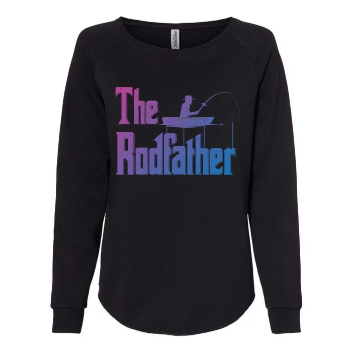 The Rodfather Funny Fishing Dad Gift Womens California Wash Sweatshirt