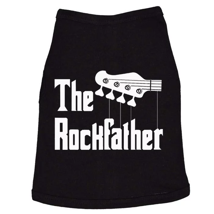 The R.O.C.K Father Funny Electric Bass Guitar Player Dad Doggie Tank