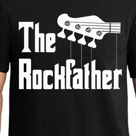 The R.O.C.K Father Funny Electric Bass Guitar Player Dad Pajama Set