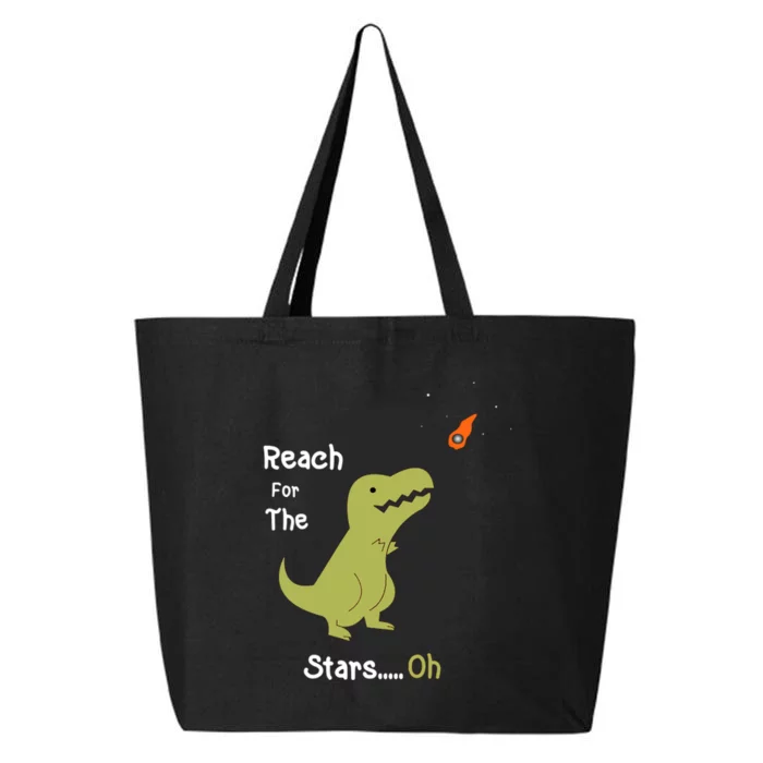 T-Rex Reach For The Stars Oh Dinosaur Dino Cool Cute Funny 25L Jumbo Tote