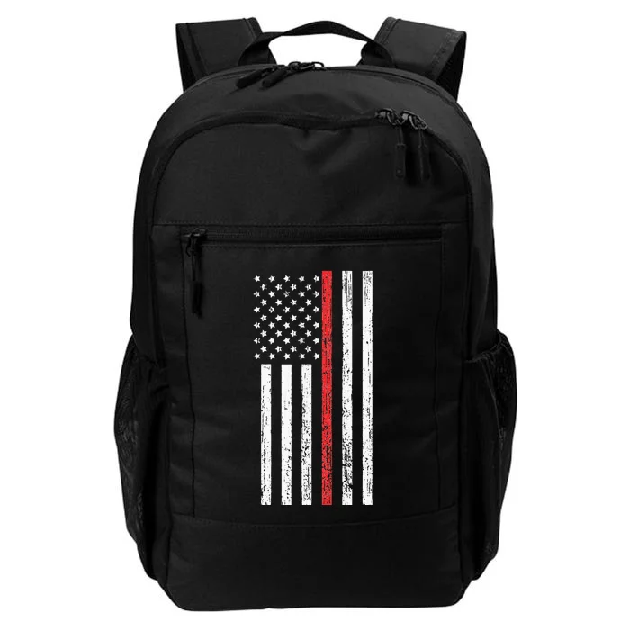 Thin RedLine Firefighter Flag Distressed Effect Daily Commute Backpack