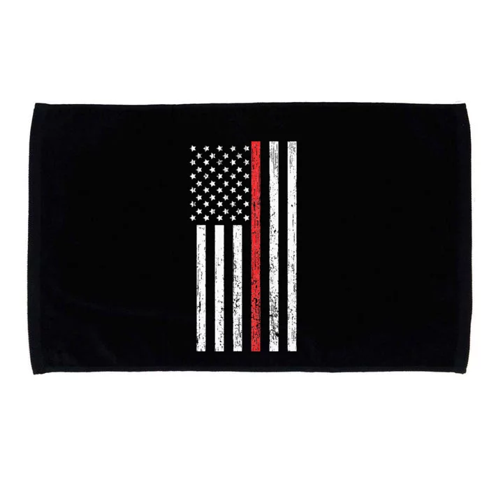 Thin RedLine Firefighter Flag Distressed Effect Microfiber Hand Towel