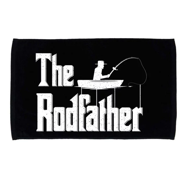 The Rodfather Funny Fishing Dad Gift Microfiber Hand Towel