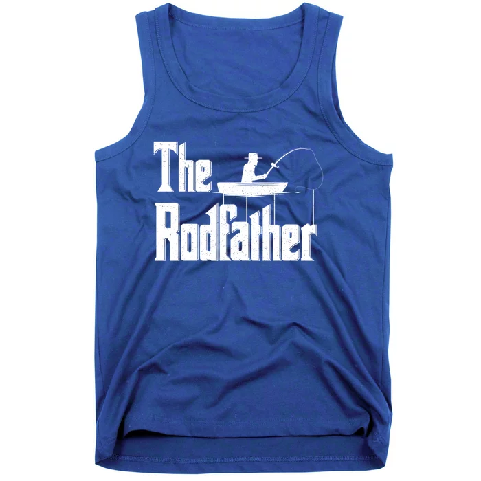 The Rodfather Funny Fishing Dad Gift Tank Top