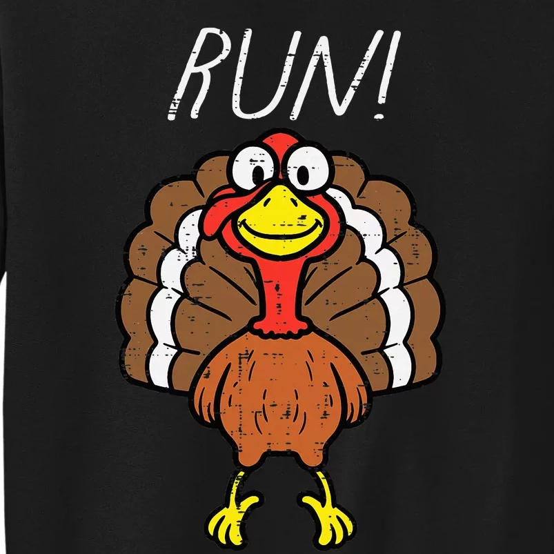 Turkey Run Funny Happy Thanksgiving Day Sweatshirt