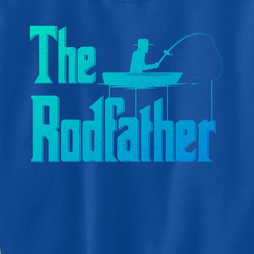 The Rodfather Funny Fishing Dad Gift Kids Sweatshirt