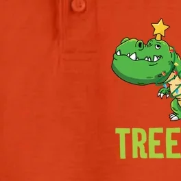 Tree Rex Funny Trex Christmas Funny Dinosaur Lover Holiday Gift Dry Zone Grid Performance Polo