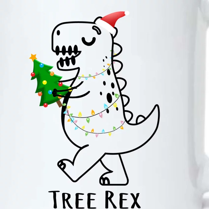 Tree Rex Funny Xmas Christmas Trex Gift Black Color Changing Mug