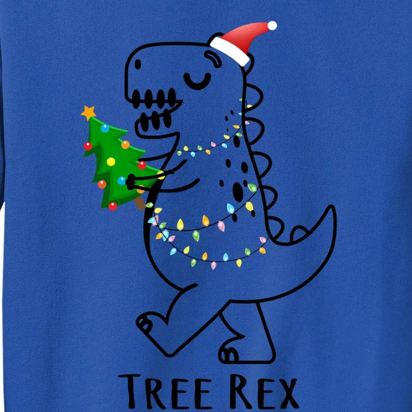 Tree Rex Funny Xmas Christmas Trex Gift Tall Sweatshirt