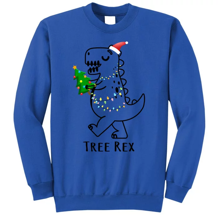 Tree Rex Funny Xmas Christmas Trex Gift Tall Sweatshirt