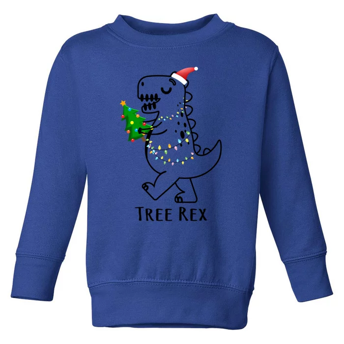 Tree Rex Funny Xmas Christmas Trex Gift Toddler Sweatshirt