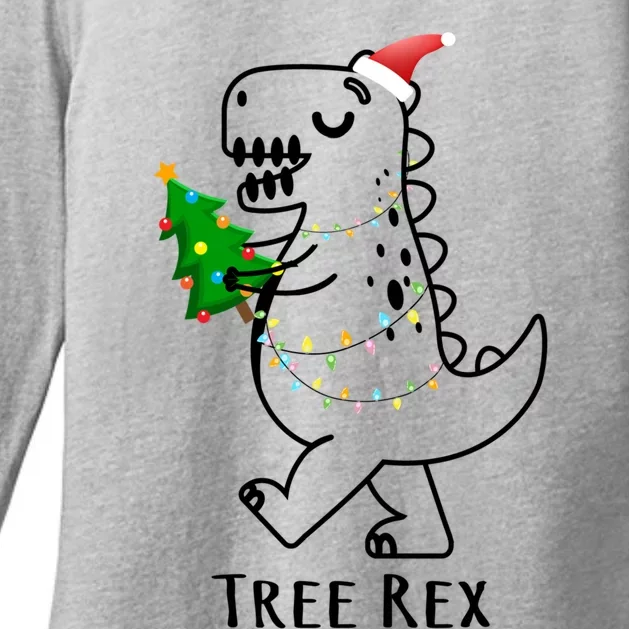 Tree Rex Funny Xmas Christmas Trex Gift Womens CVC Long Sleeve Shirt