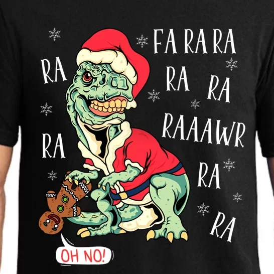 T Rex Fa Ra Ra Rawr Christmas Dinosaur Gingerbread Oh No Great Gift Pajama Set