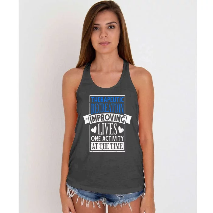 Therapeutic Recreation For Recreational Therapy Women's Knotted Racerback Tank