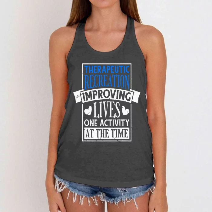 Therapeutic Recreation For Recreational Therapy Women's Knotted Racerback Tank