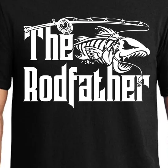 The Rodfather Funny Fishing Skeleton Fish Father's Day Meaningful Gift Pajama Set