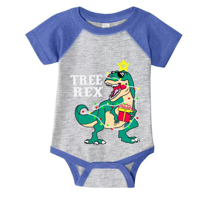 Tree Rex Funny Christmas Tree Dinosaur Pajamas Cool Gift Infant Baby Jersey Bodysuit