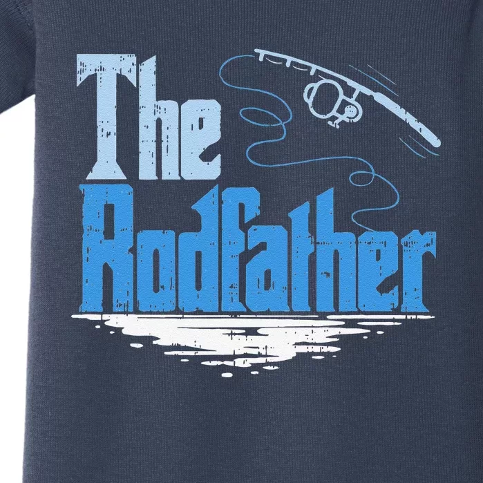 The Rodfather Funny Fishing Parody Baby Bodysuit