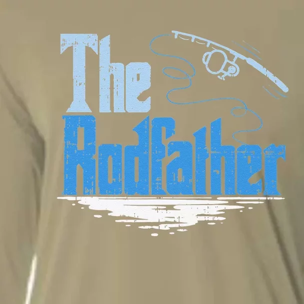 The Rodfather Funny Fishing Parody Cooling Performance Long Sleeve Crew