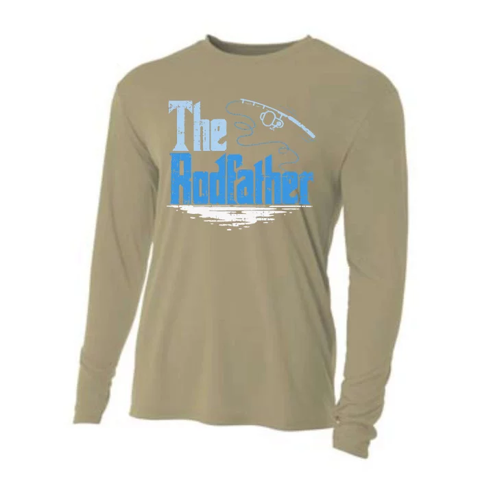 The Rodfather Funny Fishing Parody Cooling Performance Long Sleeve Crew